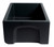 ALFI 30" x 18" Black Matte Reversible Smooth / Fluted Single Bowl Fireclay Farmhouse Sink - AB3018HS-BM