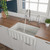 ALFI 30" x 18" White Reversible Smooth / Fluted Single Bowl Fireclay Farmhouse Sink - AB3018HS-W