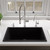 ALFI Black Matte 30" x 18" Fireclay Undermount or Drop In Fireclay Kitchen Sink - AB3018UD-BM