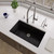 ALFI Black Matte 30" x 18" Fireclay Undermount or Drop In Fireclay Kitchen Sink - AB3018UD-BM