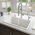 ALFI 30" x 18" White Undermount or Drop In Fireclay Kitchen Sink - AB3018UD-W