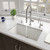 ALFI 30" x 18" White Undermount or Drop In Fireclay Kitchen Sink - AB3018UD-W