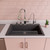 ALFI Black 30" x 20" Drop-In Single Bowl Granite Composite Kitchen Sink - AB3020DI-BLA
