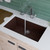 Alfi AB3020UM-C Chocolate 30" x 17" Undermount Single Bowl Granite Composite Kitchen Sink