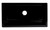 Alfi AB3318HS-BG Black Gloss 33" x 18" Reversible Fluted / Smooth Fireclay Farm Sink