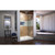 DreamLine Flex 36 in. D x 48 in. W x 74 3/4 in. H Semi-Frameless Shower Door in Brushed Nickel with Center Drain White Base Kit