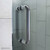 DreamLine Flex 34 in. D x 60 in. W x 74 3/4 in. H Semi-Frameless Shower Door in Brushed Nickel with Right Drain Biscuit Base Kit