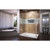 DreamLine Flex 36 in. D x 60 in. W x 74 3/4 in. H Semi-Frameless Shower Enclosure in Brushed Nickel with Left Drain White Base Kit