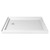 DreamLine Flex 36 in. D x 48 in. W x 74 3/4 in. H Semi-Frameless Shower Enclosure in Brushed Nickel with Left Drain White Base Kit