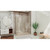 DreamLine Flex 36 in. D x 60 in. W x 74 3/4 in. H Semi-Frameless Shower Enclosure in Brushed Nickel with Right Drain Biscuit Base