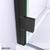 DreamLine Lumen 34 in. D x 42 in. W by 74 3/4 in. H Hinged Shower Door in Satin Black with White Acrylic Base Kit