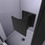 DreamLine Lumen 34 in. D x 42 in. W by 74 3/4 in. H Hinged Shower Door in Satin Black with White Acrylic Base Kit
