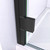 DreamLine Lumen 34 in. D x 42 in. W by 74 3/4 in. H Hinged Shower Door in Satin Black with White Acrylic Base Kit