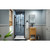 DreamLine Lumen 36 in. D x 42 in. W by 74 3/4 in. H Hinged Shower Door in Satin Black with White Acrylic Base Kit