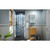 DreamLine Lumen 36 in. D x 42 in. W by 74 3/4 in. H Hinged Shower Door in Chrome with Black Acrylic Base Kit