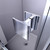 DreamLine Lumen 42 in. D x 42 in. W by 74 3/4 in. H Hinged Shower Door in Chrome with White Acrylic Base Kit