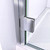 DreamLine Lumen 42 in. D x 42 in. W by 74 3/4 in. H Hinged Shower Door in Chrome with White Acrylic Base Kit
