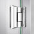 DreamLine Unidoor-LS 49-50 in. W x 72 in. H Frameless Hinged Shower Door in Chrome