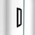 DreamLine Unidoor-LS 60-61 in. W x 72 in. H Frameless Hinged Shower Door with L-Bar in Satin Black
