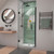 DreamLine Unidoor-LS 31-32 in. W x 72 in. H Frameless Hinged Shower Door in Satin Black