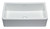 Alfi AB3318SB-W 33" x 18" White Smooth Apron Solid Thick Wall Fireclay Single Bowl Farmhouse Sink