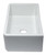 Alfi AB3318SB-W 33" x 18" White Smooth Apron Solid Thick Wall Fireclay Single Bowl Farmhouse Sink