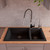 ALFI Black 34" x 20" Double Bowl Drop In Granite Composite Kitchen Sink - AB3319DI-BLA