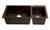 ALFI Chocolate 34" x 20" Double Bowl Drop In Granite Composite Kitchen Sink - AB3319DI-C