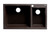 ALFI Chocolate 34" x 20" Double Bowl Drop In Granite Composite Kitchen Sink - AB3319DI-C
