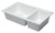 ALFI White 34" x 20" Double Bowl Drop In Granite Composite Kitchen Sink - AB3319DI-W