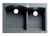 ALFI Titanium 33" x 22" Double Bowl Drop In Granite Composite Kitchen Sink - AB3320DI-T