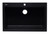 ALFI Black 33" x 22" Single Bowl Drop In Granite Composite Kitchen Sink - AB3322DI-BLA
