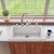 Alfi AB3322DI-W White 33" x 22" Single Bowl Drop In Granite Composite Kitchen Sink