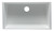 ALFI White 33" x 20" Single Bowl Undermount Granite Composite Kitchen Sink - AB3322UM-W