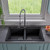 ALFI Black 34" x 20" Drop-In Double Bowl Granite Composite Kitchen Sink - AB3420DI-BLA