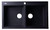 ALFI Black 34" x 20" Drop-In Double Bowl Granite Composite Kitchen Sink - AB3420DI-BLA