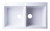 ALFI White 34" x 20" Drop-In Double Bowl Granite Composite Kitchen Sink - AB3420DI-W