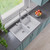 Alfi AB3420DI-W White 34" x 20" Drop-In Double Bowl Granite Composite Kitchen Sink