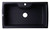 Alfi AB3520DI-BLA Black 35" x 20" Drop-In Single Bowl Granite Composite Kitchen Sink