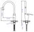 Alfi AB3600-BN Brushed Nickel Gooseneck Single Hole Bathroom Faucet