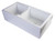 ALFI 36" x 18" White Smooth Apron Thick Wall Fireclay Double Bowl Farmhouse Sink - AB3618DB-W