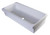 ALFI 36" x 18" White Above Mount Fireclay Bath Trough Sink - AB36TR