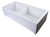 Alfi AB3918ARCH-W 39" x 18" White Arched Apron Thick Wall Fireclay Double Bowl Farm Sink