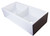 ALFI 39" x 18" White Smooth Apron Thick Wall Fireclay Double Bowl Farmhouse Sink - AB3918DB-W