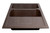 Alfi AB4620DI-C Chocolate 46" x 20" Double Bowl Granite Composite Kitchen Sink with Drainboard