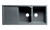 ALFI Titanium 46" x 20" Double Bowl Granite Composite Kitchen Sink with Drainboard - AB4620DI-T