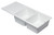 ALFI White 46" x 20" Double Bowl Granite Composite Kitchen Sink with Drainboard - AB4620DI-W