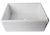 ALFI White 26" x 20" Decorative Lip Apron Single Bowl Fireclay Farmhouse Kitchen Sink - AB506-W