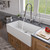ALFI White 36" x 20" Smooth Apron Single Bowl Fireclay Farm Sink - AB536-W