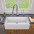 ALFI White 36" x 20" Smooth Apron Single Bowl Fireclay Farm Sink - AB536-W